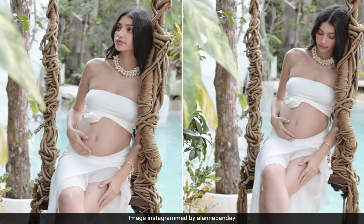 Alanna Panday Bares Her Baby Bump In Dreamy White To Mark Her 22 Week Pregnancy Milestone