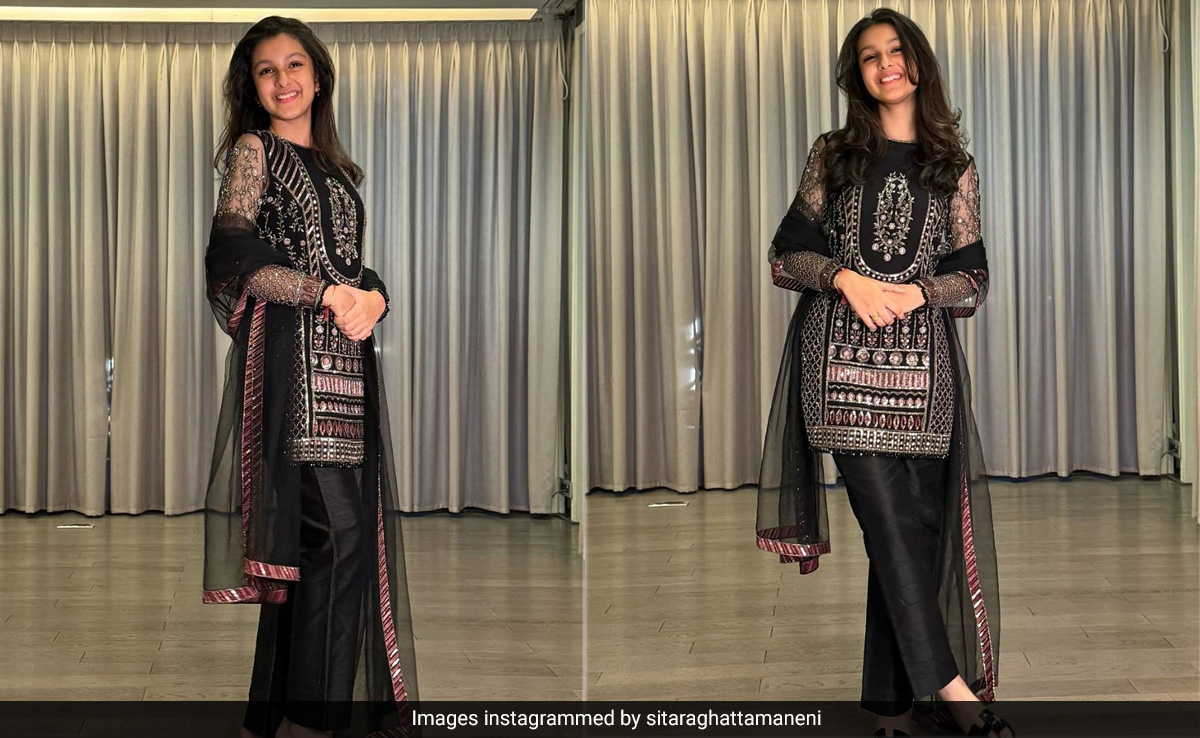 Sitara Ghattamaneni Weaves An Ethereal Ethnic Dream In A Black Falguni Shane Peacock Outfit
