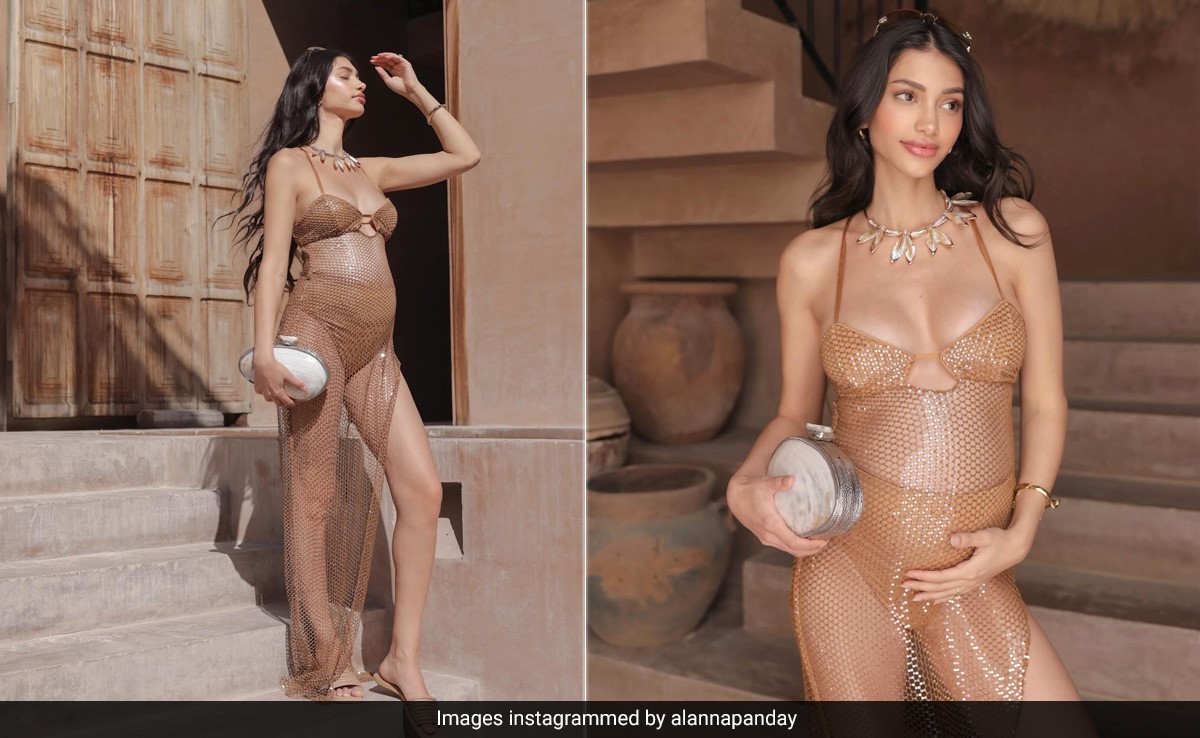 Alanna Panday Is Sure To Be A Maternity Fashion Icon With Her Fabulous Pregnancy Style In A Shimmery Dress