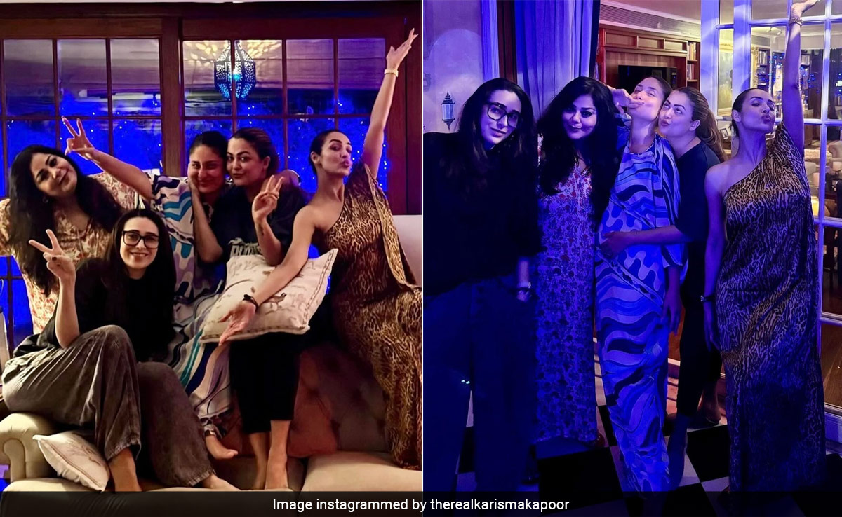 Kareena Kapoor And Malaika Arora's Girl's Night In For <i>Crew</i> Celebrations Came In Breezy Printed Kaftans