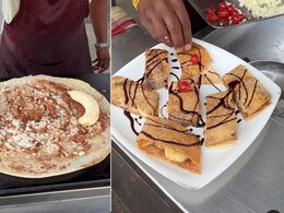 आप भी खाने के अलग-अलग कॉम्बिनेशन ट्राई करना चाहते हैं तो इस बार खाएं चॉकलेट बनाना डोसा, इसने इंटरनेट पर मचा रखा है बवाल