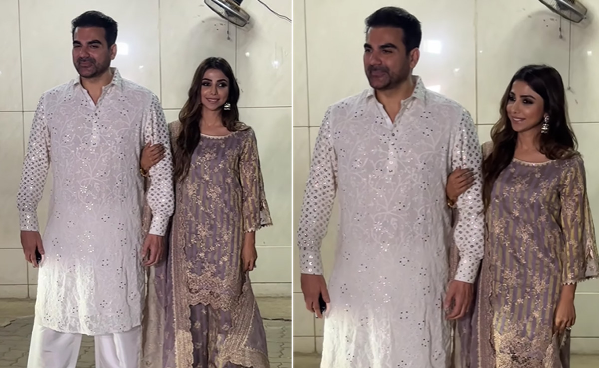 Arbaaz Khan And Sshura Khan Redefine Regal Style In Gorgeous Neutral Ethnic Looks For Eid 2024