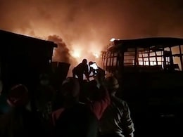 Massive Fire Breaks Out In J&K's Ramnagar Forest Division Massive Fire Breaks Out In J&K's Ramnagar Forest Division