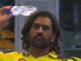 कुल धोनी कॅमेरामनवर संतापला, थेट बॉटलच उगारली; Video Viral