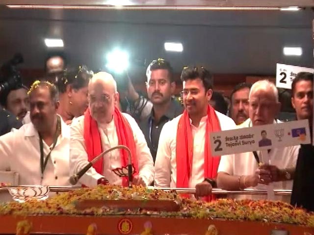 Amit Shah Campaigns For Tejaswi Surya