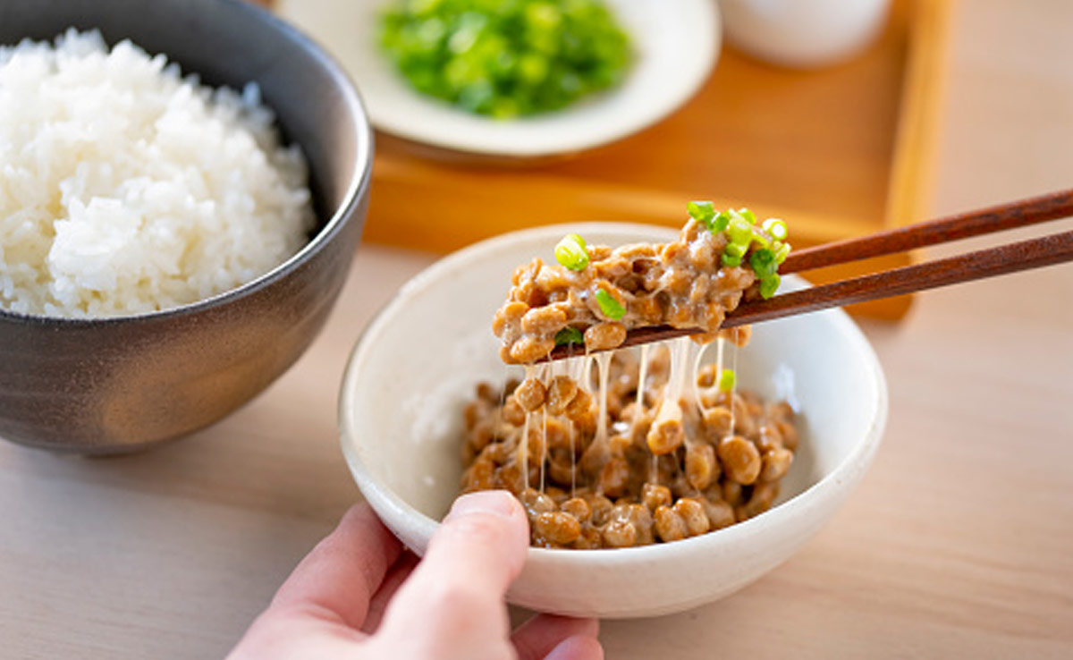 Natto is a fermented soy product and is highly beneficially for health