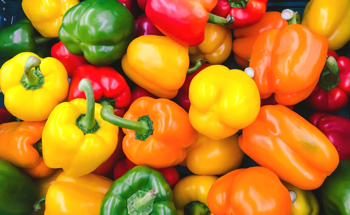 Bell peppers are low in carbohydrates and calories but rich in fibre, vitamins A and C, and antioxidants