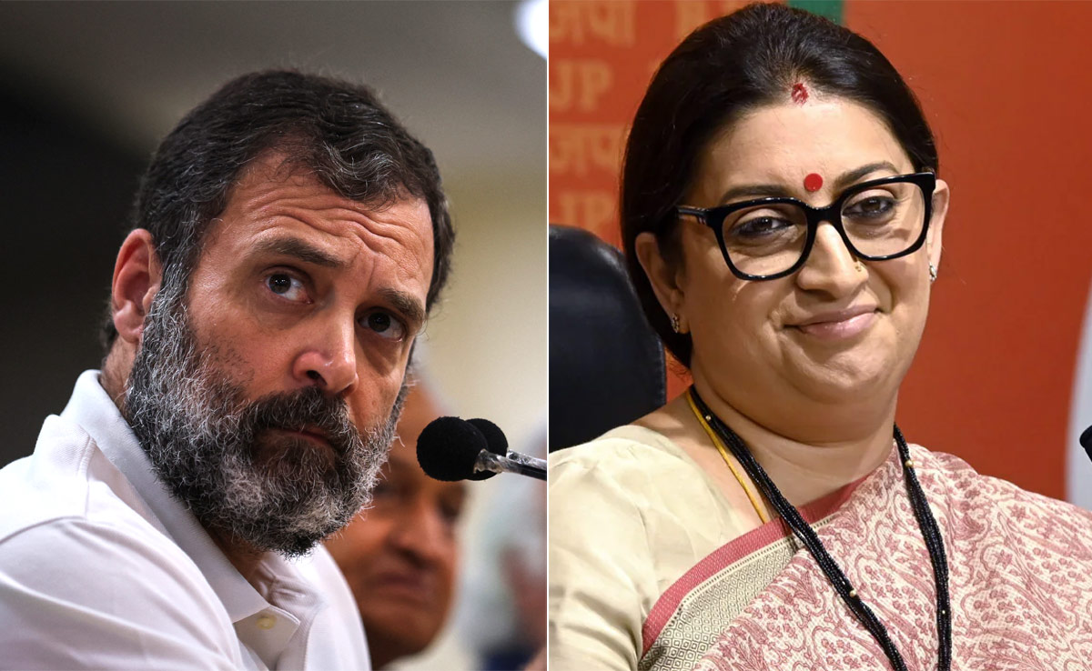 "<i>Jijaji Ki Nazar...</i>": Smriti Irani Mocks Rahul Gandhi Amid Amethi Pick Buzz