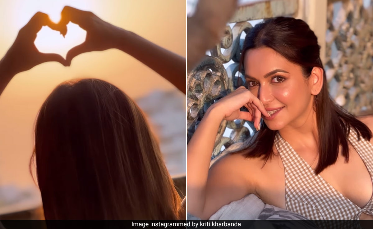 Kriti Kharbanda Looked More Luminous Than The Sunset In A Stylishly Sunkissed Gingham Dress