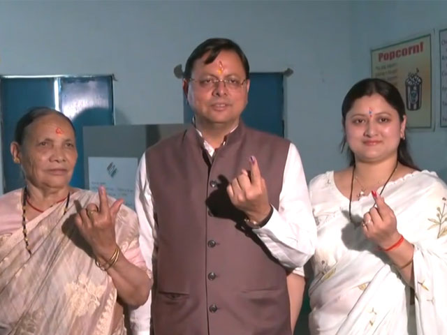 Uttarakhand's Pushkar Dhami, His Family Cast Their Votes In Khatima