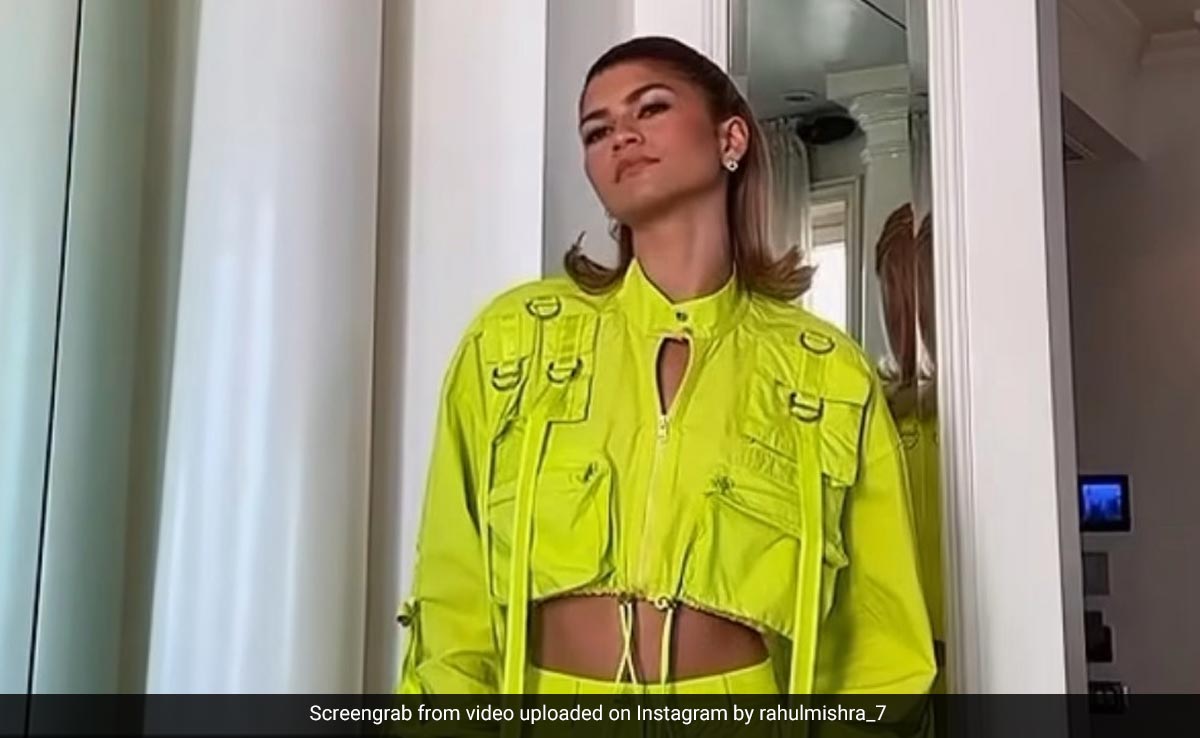 Zendaya In A Neon Rahul Mishra Bomber Jacket And Trousers Is All The Radiance We Need