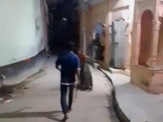 On Camera, Man Chases Mother With Stick, Beats Her Outside Temple In Bulandshahr