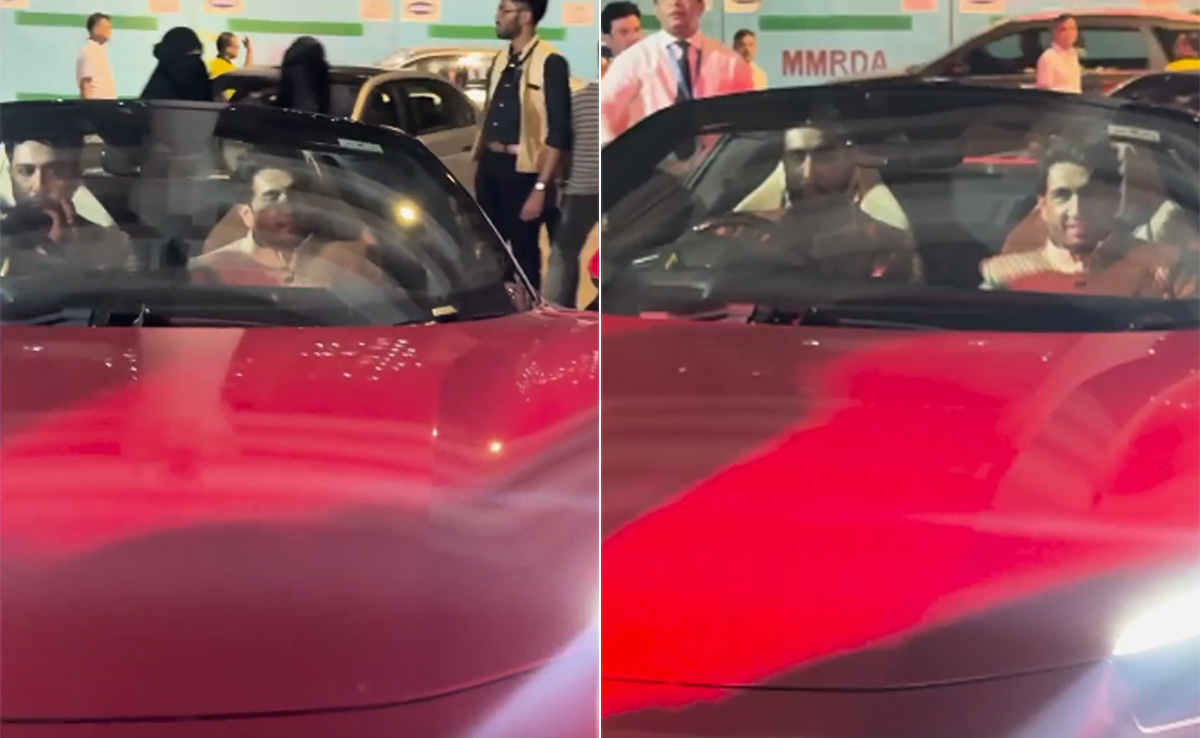 Adhyayan And Dad Shekhar Suman Checked Into The <i>Heeramandi</i> Screening In A Ferrari. Talk About An Entrance