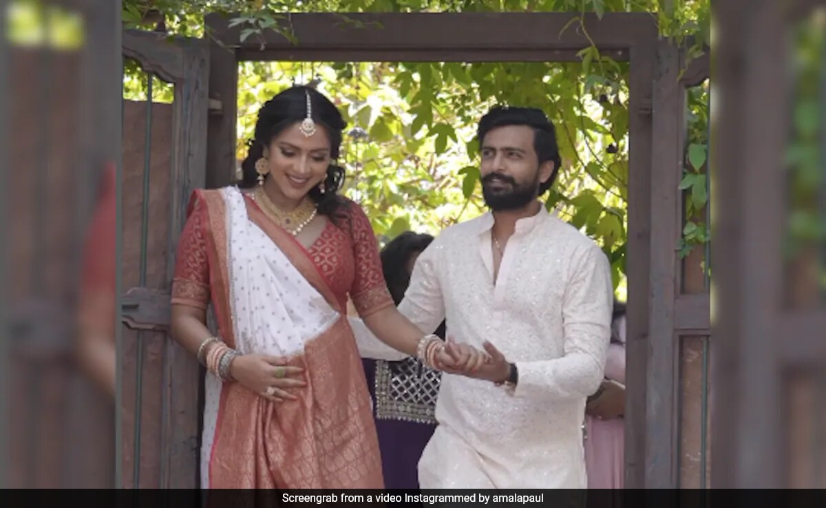 Inside Amala Paul's Baby Shower Ceremony With Husband Jagat Desai By Her Side