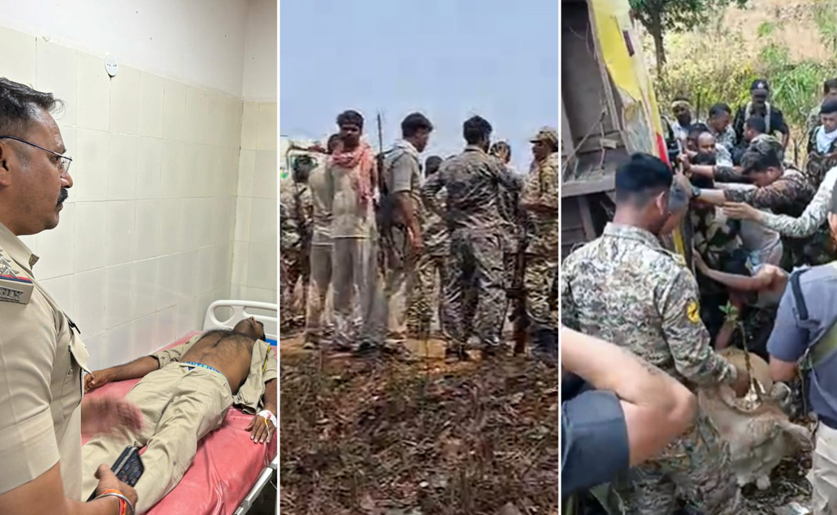नक्सल इलाके में Loksabha Election निपटाकर मध्य प्रदेश जा रहे CRPF जवानों की बस पलटी, 10 से ज्यादा घायल