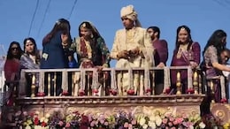 Watch: Gujarat Couple Worth Rs 200 Crore Shower Money From "Chariot"