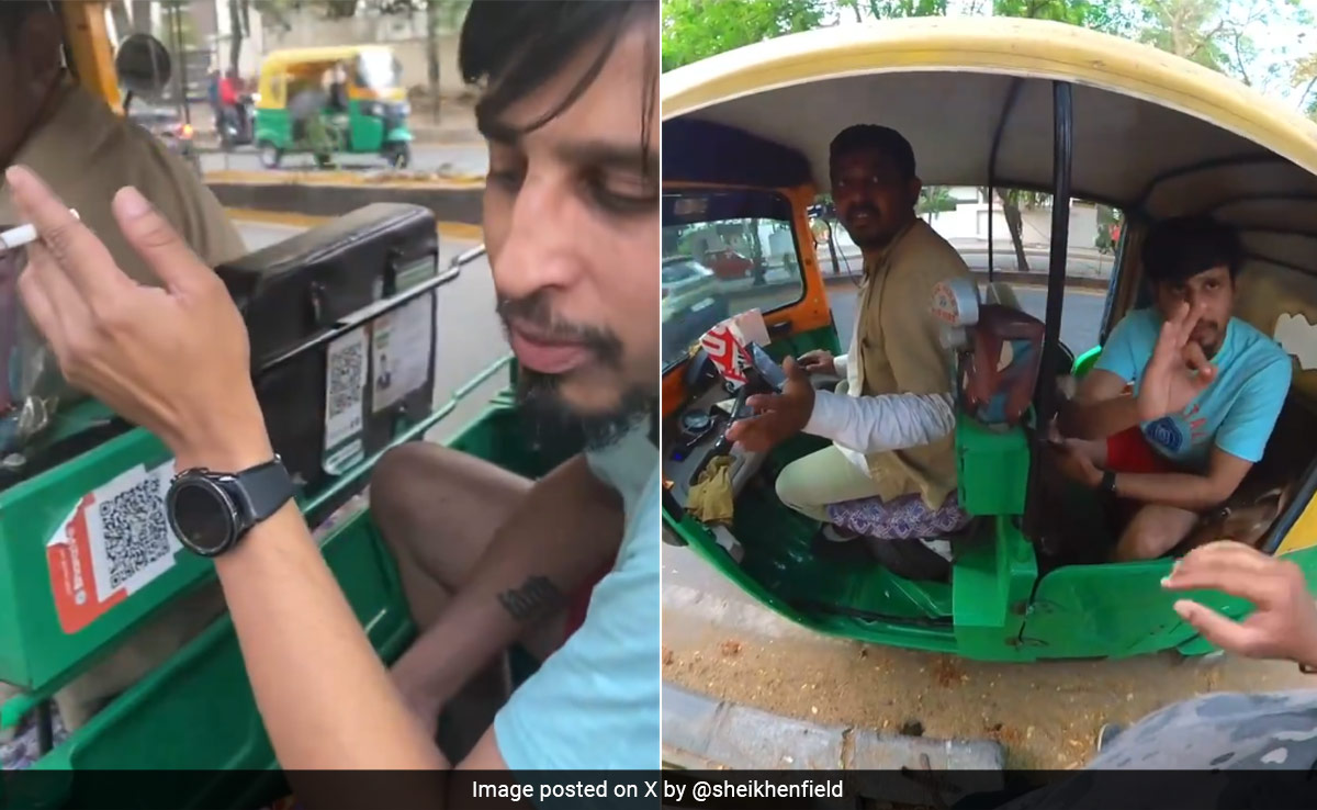 Watch: Bengaluru Biker Gets Into Argument With Passenger Smoking In Auto, Police Responds