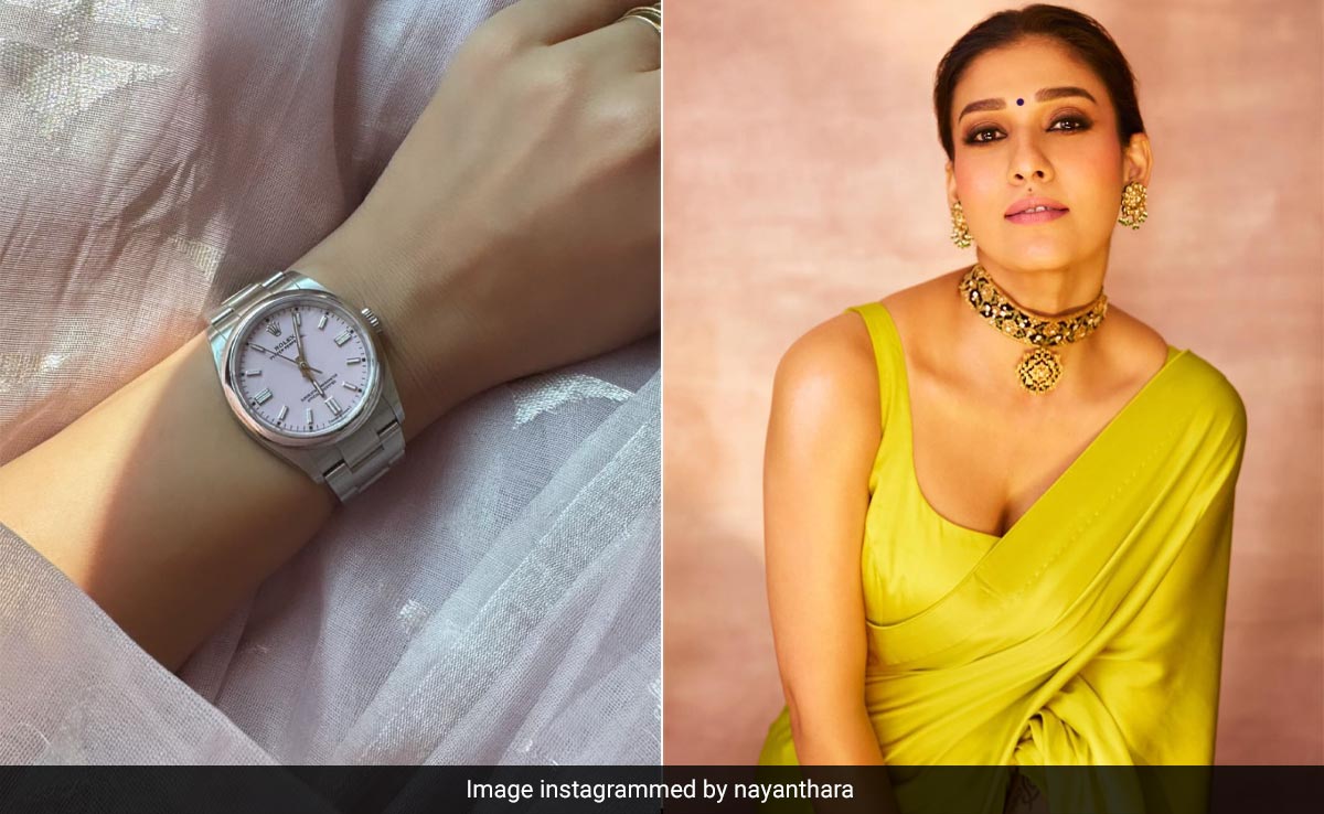 Nayanthara Matching Her Blush Pink Rs 5.3 Lakh Rolex Watch With A Cotton Suit Is Summer At Its Chicest