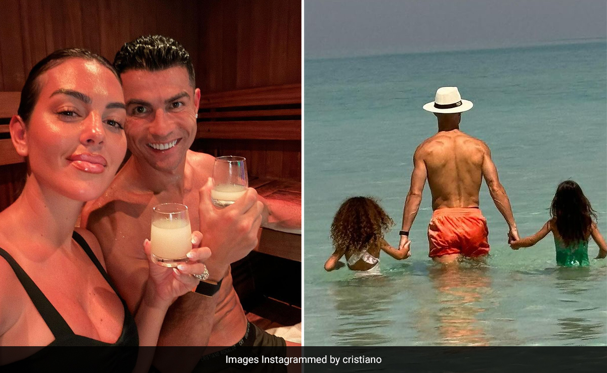 For Cristiano Ronaldo, "Happiness" Is Spending Family Time On A Beach Holiday With Georgina Rodriguez