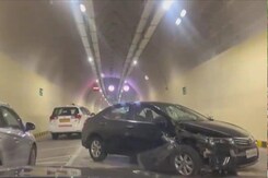 Car Hits Mumbai Coastal Road Tunnel Wall, Rescue Teams Rush In, Traffic Hit, Car Hits Mumbai Coastal Road Tunnel Wall, Rescue Teams Rush In, Traffic Hit,