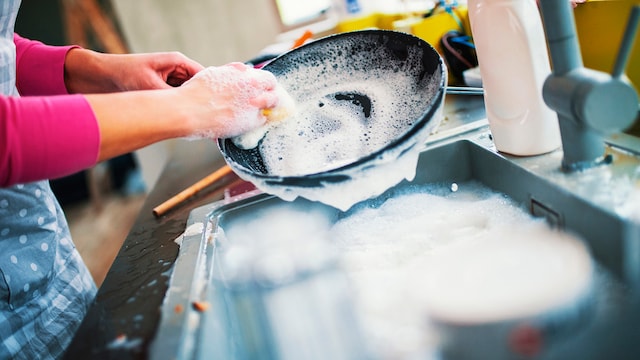 Scratched non-stick pans can release harmful chemicals