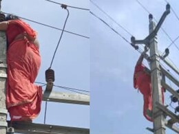 3 लेकरांची आई, विजेच्या खांबावर चढली, भलतीच मागणी, पुढे काय झालं?