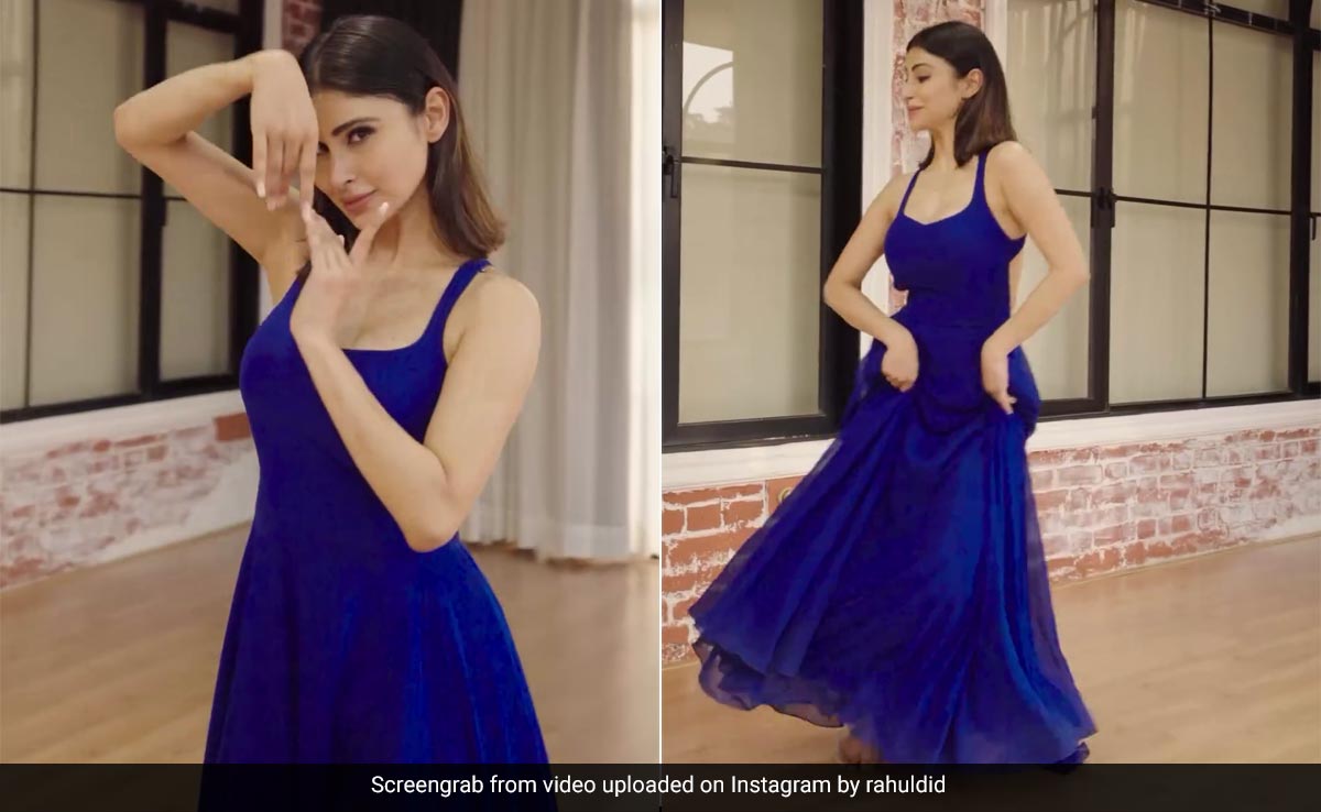 With Mouni Roy's Fluid Dance Moves In A Flowy Blue Maxi Dress, The Tuesday Blues Just Fleet Away