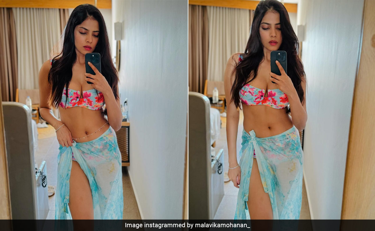 Summertime Bliss Started With Malavika Mohanan In A Floral Swim Set For A Holiday In Greece