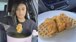 Watch: Woman Cooks Fried Chicken In Her Car And The Internet Has Many Questions