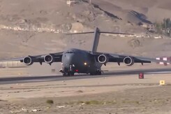 Air Force Aircraft Operate From Emergency Landing Facility In J&K Air Force Aircraft Operate From Emergency Landing Facility In J&K