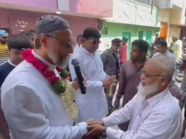 Asaduddin Owaisi Campaigns In Hyderabad's Yakutpura Assembly Constituency