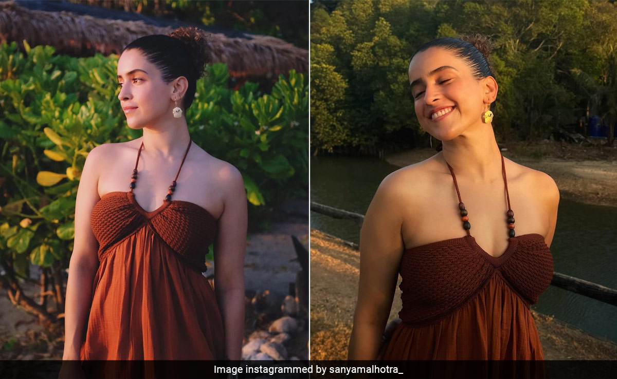 Sanya Malhotra's Breezy Halter Knit Summer Dress Was Practically Made For A Beach Holiday In Thailand