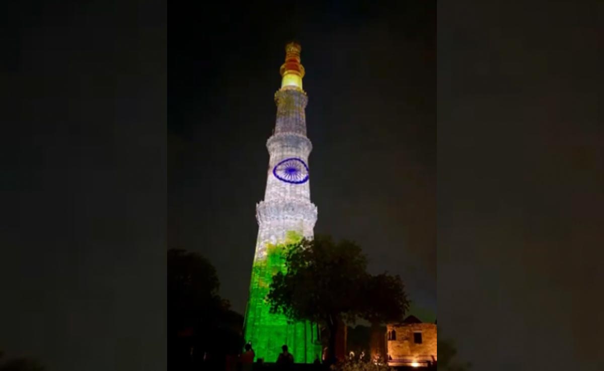 Watch: Qutub Minar Lights Up To Celebrate Lok Sabha Elections