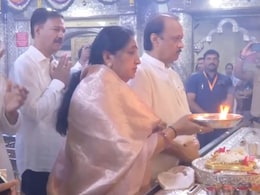 Ahead Of Filing Nomination, Sunetra Pawar Visits Ganpati Temple