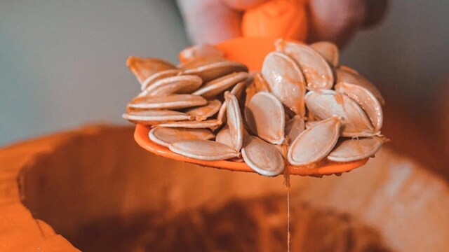 Pumpkin seeds are naturally loaded with magnesium