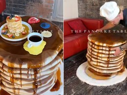 Table Shaped Like Stack Of Pancakes Goes Viral, Makes Foodies Drool Over Furniture