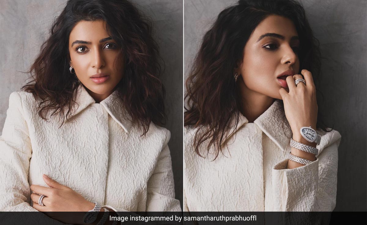Samantha Ruth Prabhu's White Gucci Skirt Set Was The Canvas To Her Rs 70 Lakh Diamond-Studded Bulgari Serpenti Watch