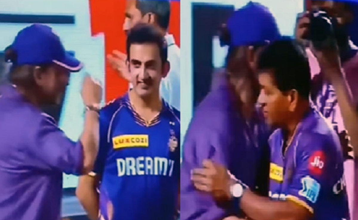 Video: केकेआर की जीत के बाद शाहरुख खान ने गौतम गंभीर और कोच चंद्रकांत को लगाया गले से