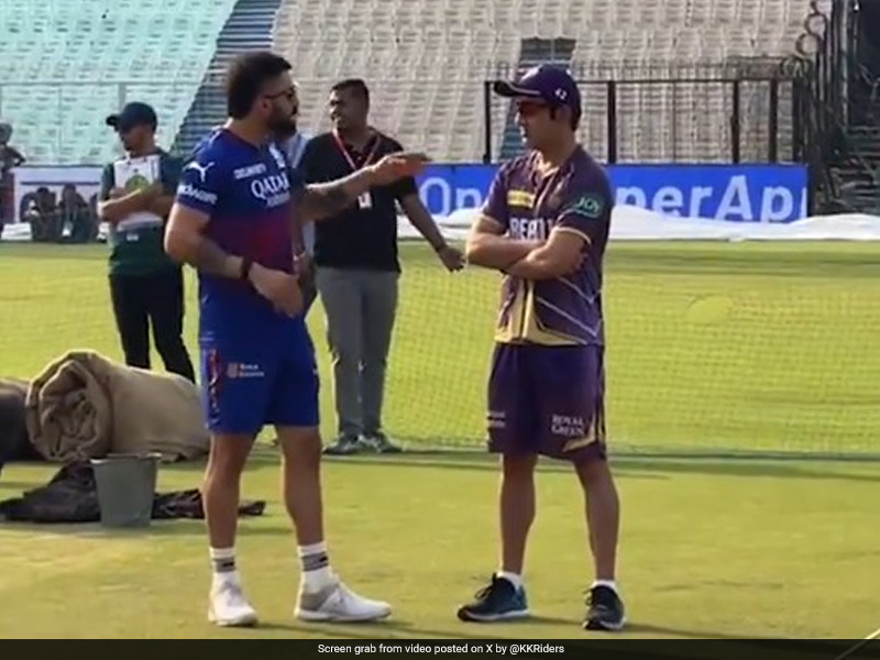 Watch: Virat Kohli's Intense Chat With Gautam Gambhir Ahead Of KKR vs RCB Match