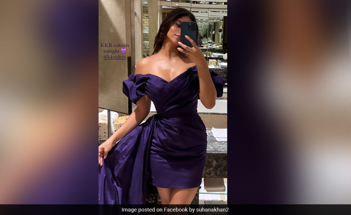 Suhana Khan In A Purple Dress Takes "KKR Colours" To The Red Carpet