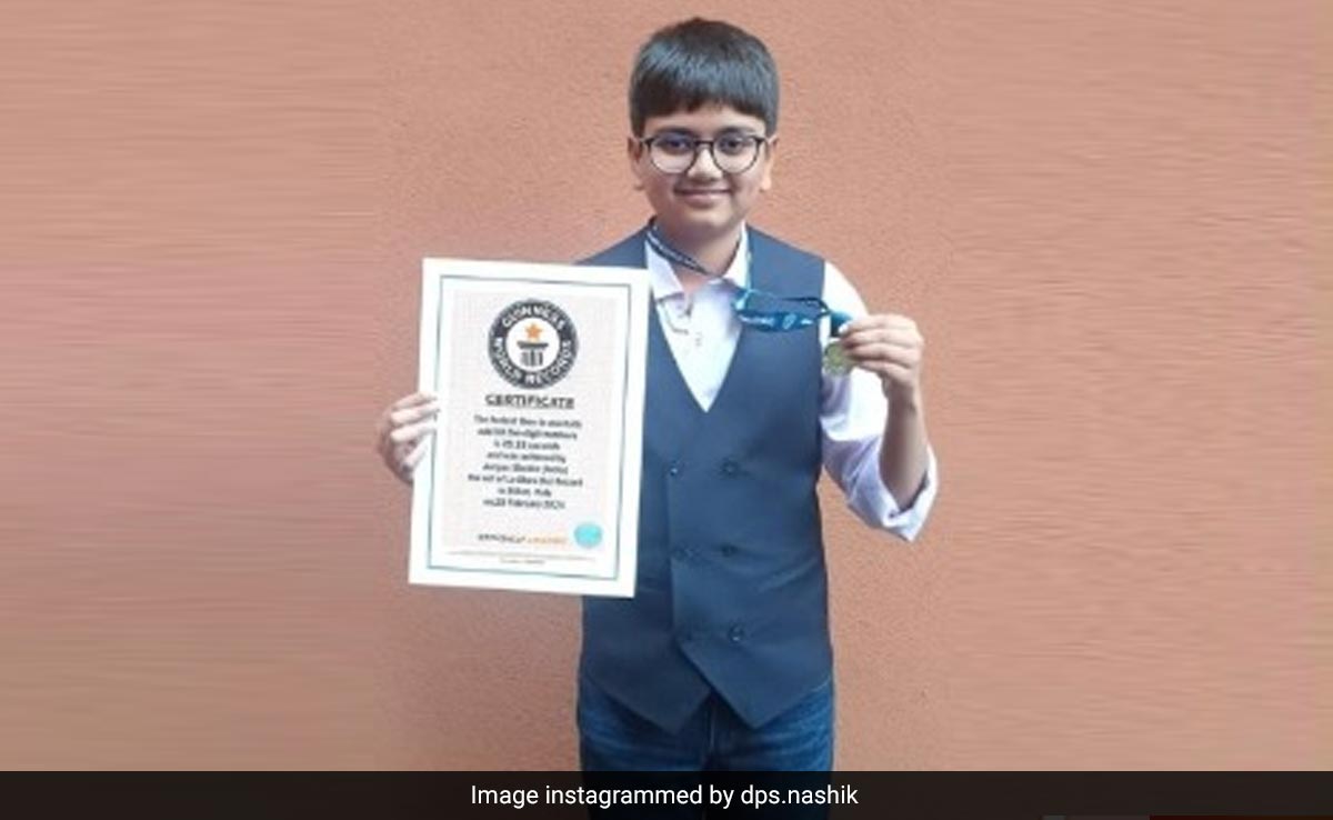 Class 8 Student From Nashik Sets Guinness World Record For Fastest Mental Addition