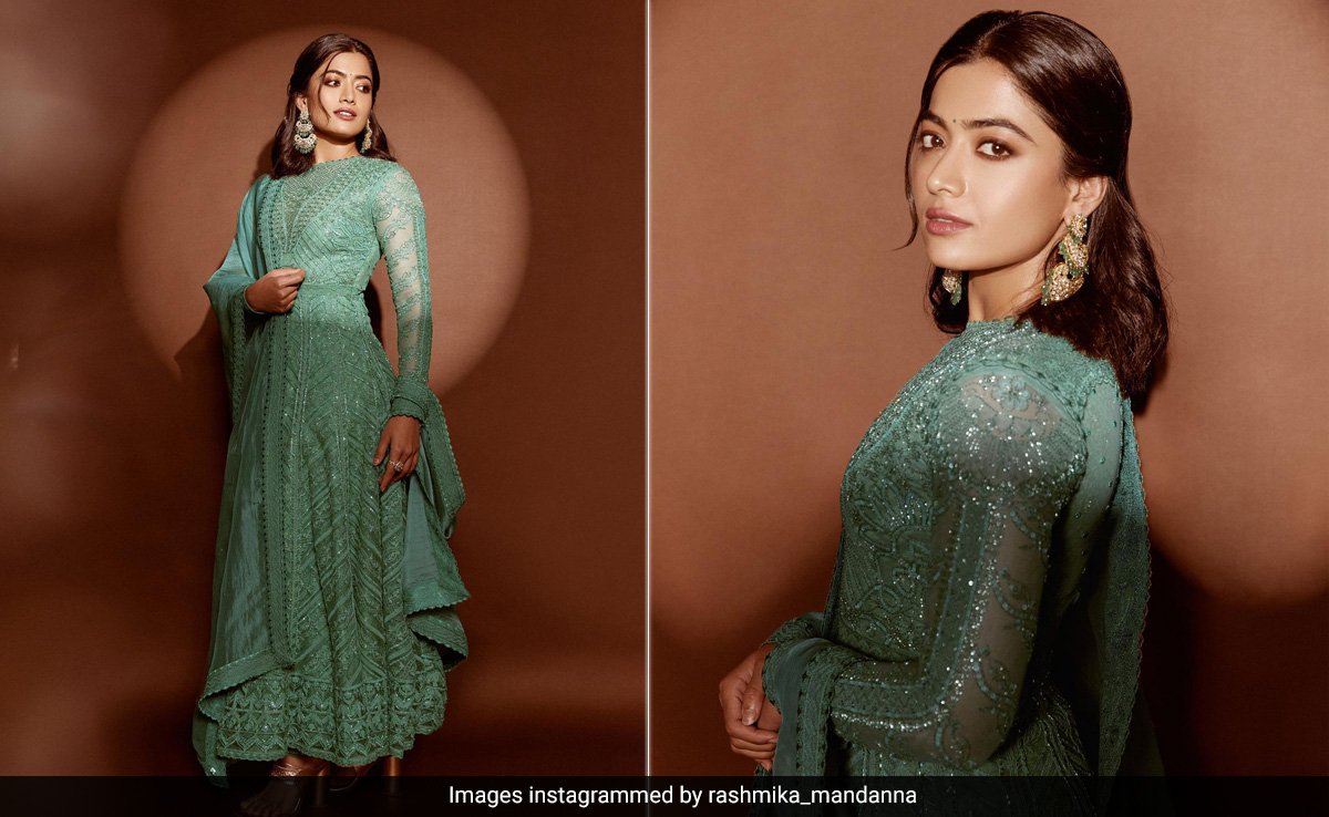 Rashmika Mandanna's Green <i>Anarkali</i> Is What Festive Dressing Is To Summer