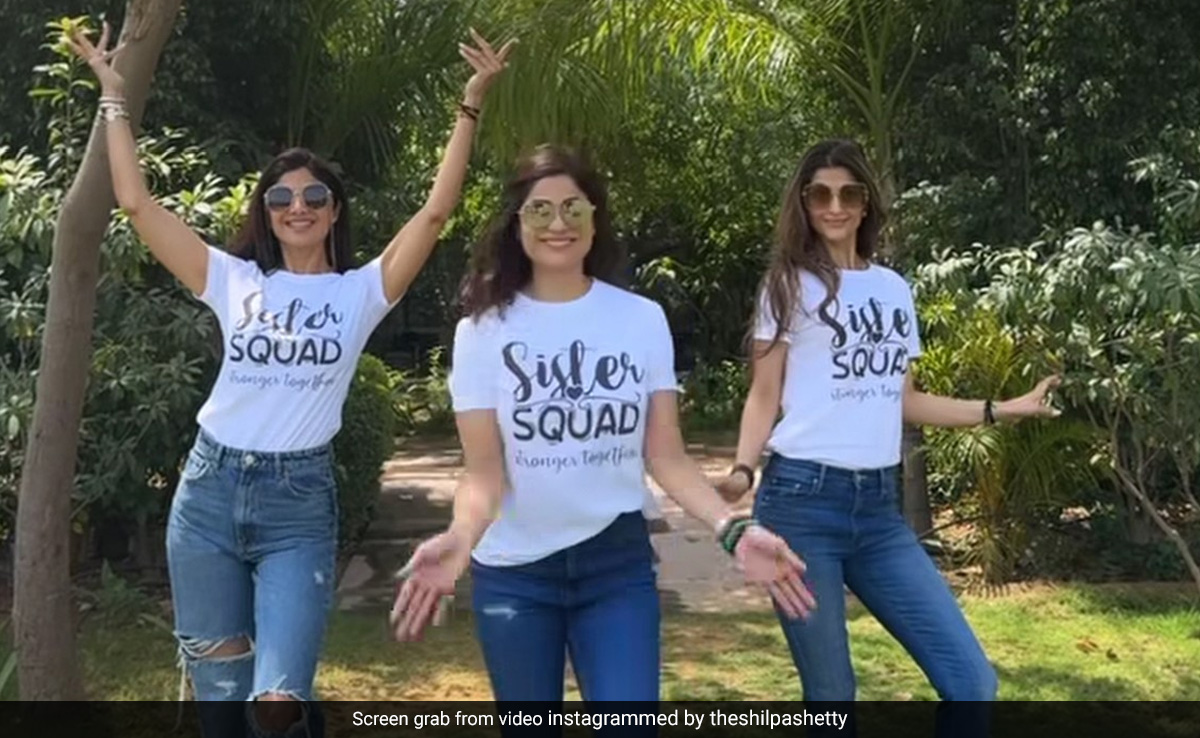 Classic White T-Shirt And Jeans For Summer Is Good Enough For Shilpa Shetty And Shamita Shetty's Dance Routine