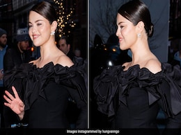 The Focal Point Of Selena Gomez's Spring-Ready Makeup  Are Her Pretty Peach Cheeks The Focal Point Of Selena Gomez's Spring-Ready Makeup  Are Her Pretty Peach Cheeks
