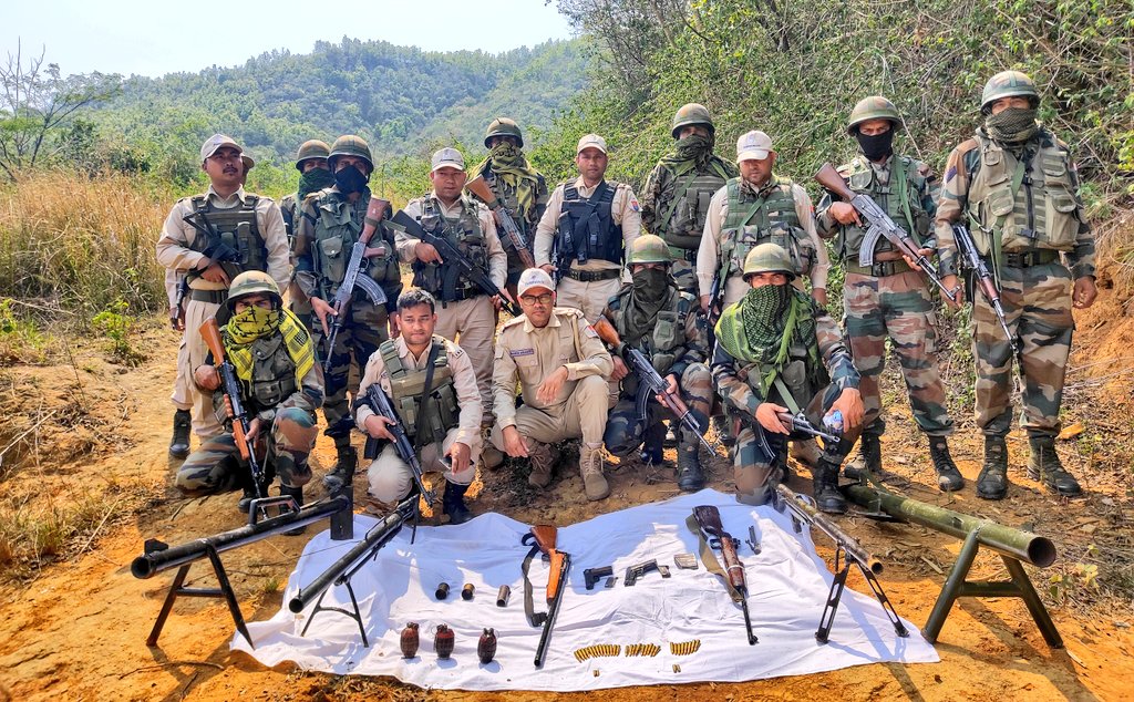 Grenades, Rifles, Long Range Mortars Recovered By Army, Cops In Manipur