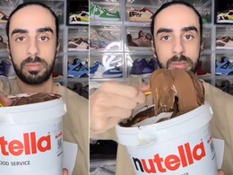 Man Devours Giant Nutella Jar In ASMR Mukbang - Video Goes Viral