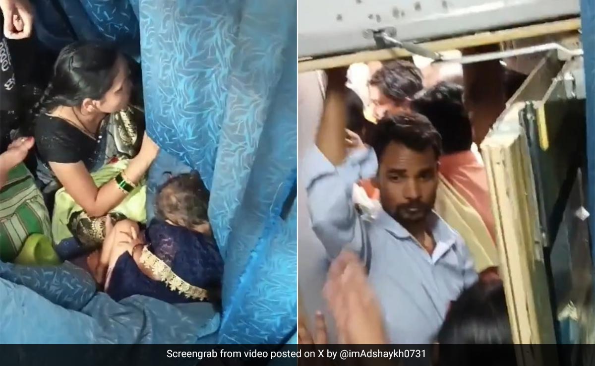 X User Shares Video Of Ticketless Passengers Crowding AC Coach Of Kashi Express, Railways React