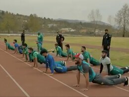 Watch: Pakistan Cricket Team Takes Part In Military Drills At Army Camp Watch: Pakistan Cricket Team Takes Part In Military Drills At Army Camp