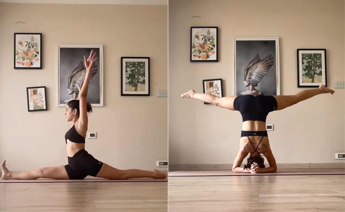 Alaya Furniturewalla Serves A Dose Of Saturday Workout Motivation With Headstands And Splits