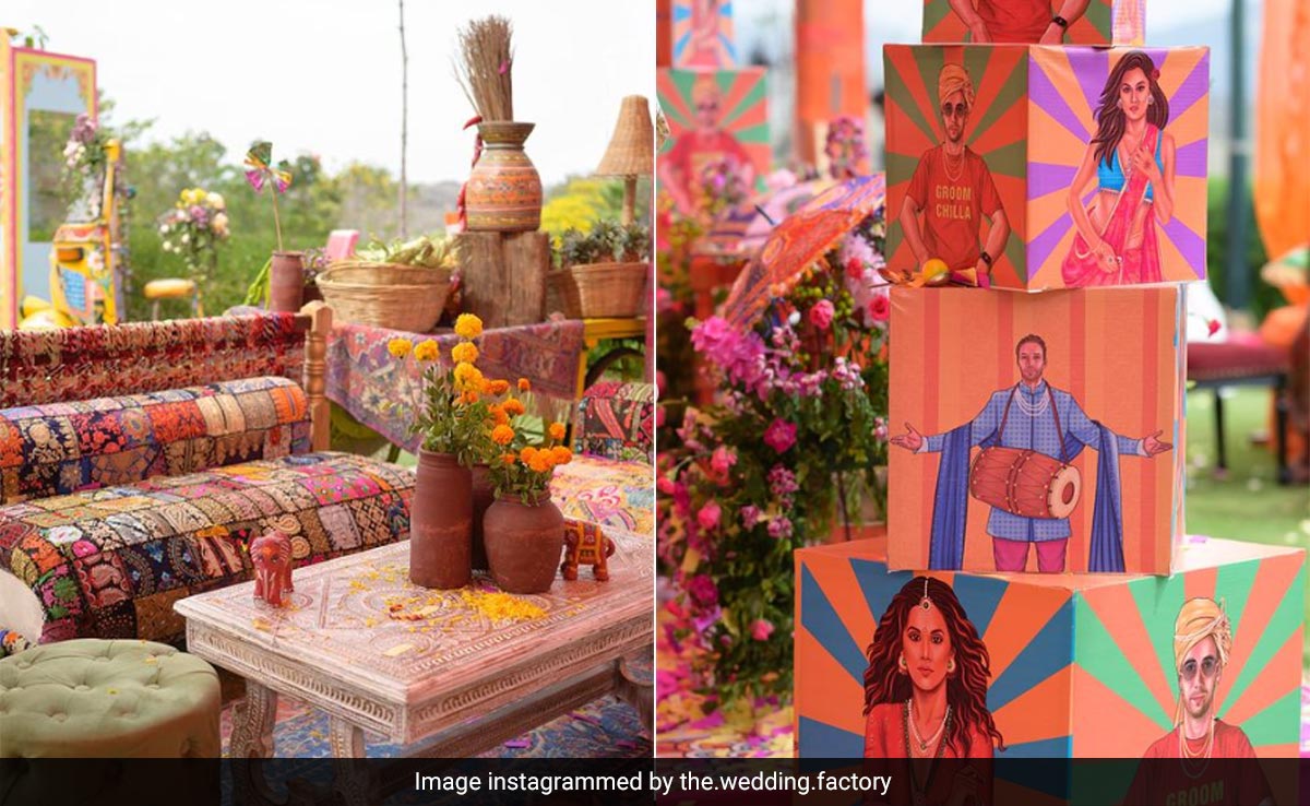 Taapsee Pannu And Mathias Boe's Udaipur Wedding: Inside Video Of The <i>Haldi</i> Decor